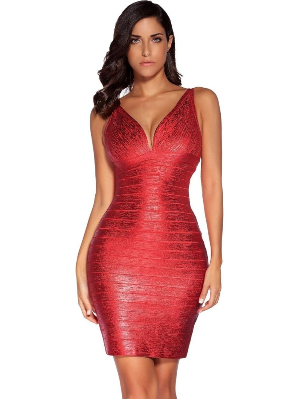 Sexy V-Neck Bodycon Cocktail Dress - Formal Evening Gown for Wedding Guests
